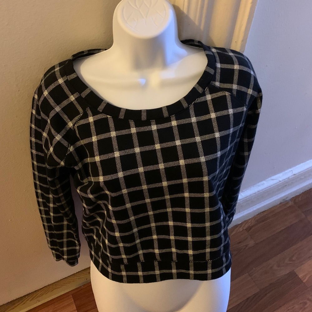 Cotton On black and white crew neck sweater